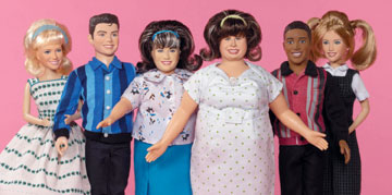 Sculpted by Kamela Portuges, Play Along Toys’ set of fashion dolls feature six of the main characters from the new movie Hairspray. The dolls range in height from 10½ to 12 inches and are priced from $14.99 to $24.99.