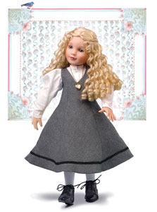 All the 17-inch character dolls, including April (left) and Louisa, wear a white blouse and gray school jumper. Retail price is $170 for the dolls, which each have nine ball joints.