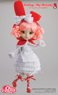 "My Melody" is cute with curly, pink hair. Made in collaboration with Sanrio, she is priced at $138. Jun Planning's Pullips are fully articulated 12-inch fashion dolls with eyes that close and move from side to side. Each doll comes with an outfit and accessories, trading card and doll stand.