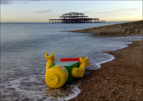 Lego Man Washes Up