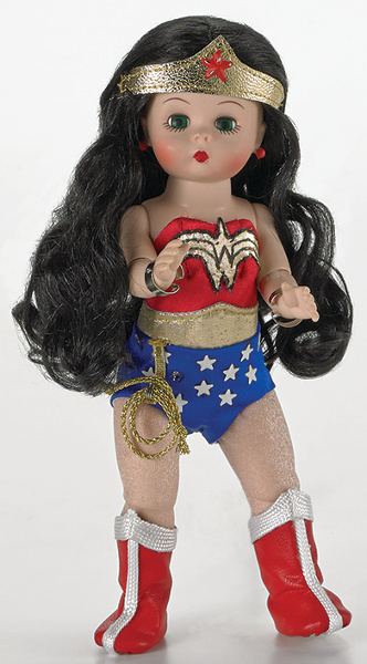 Alexander’s Wonder Woman wears the classic star-spangled costume.