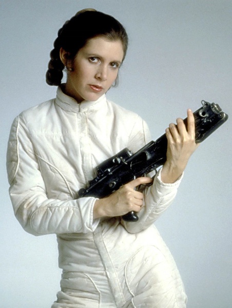Carrie Fisher as the powerful and forceful Leia