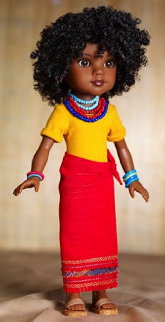 Rahel, the Hearts for Hearts doll from Ethiopia