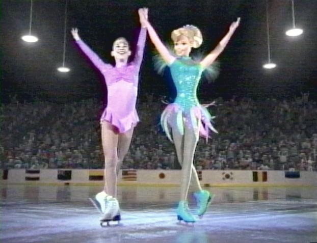 Ice Princesses: Tara Lipinski and Barbie, in 1997 Mattel ad