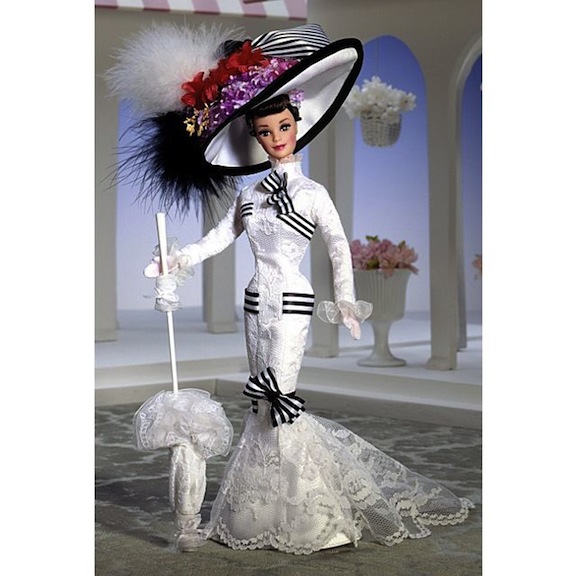 Barbie in her "My Fair Lady Ascot" gown