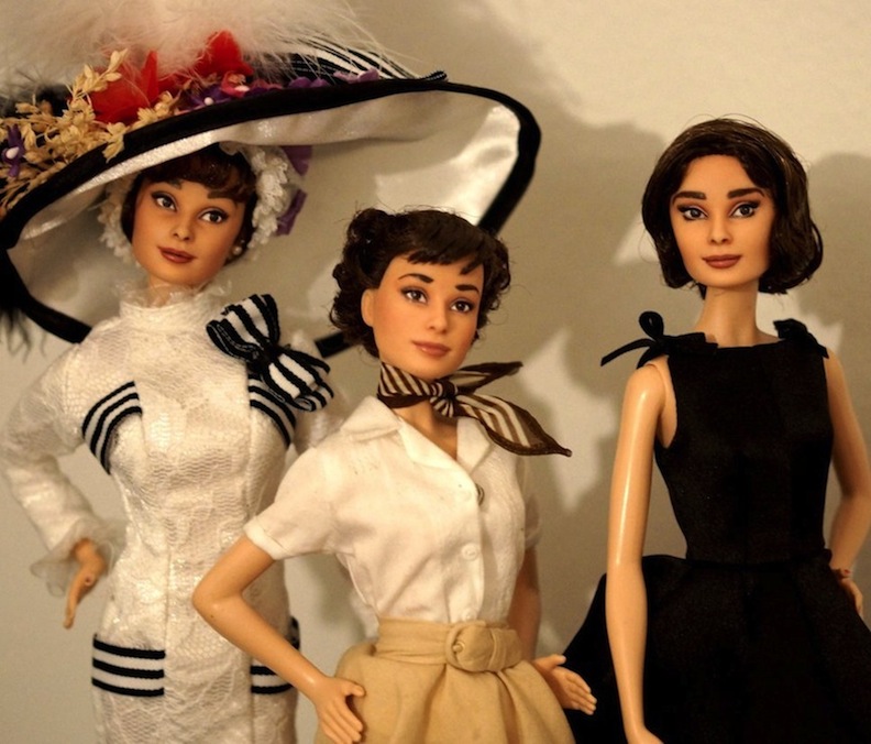 Audrey Hepburn repaint dolls by Lulemee