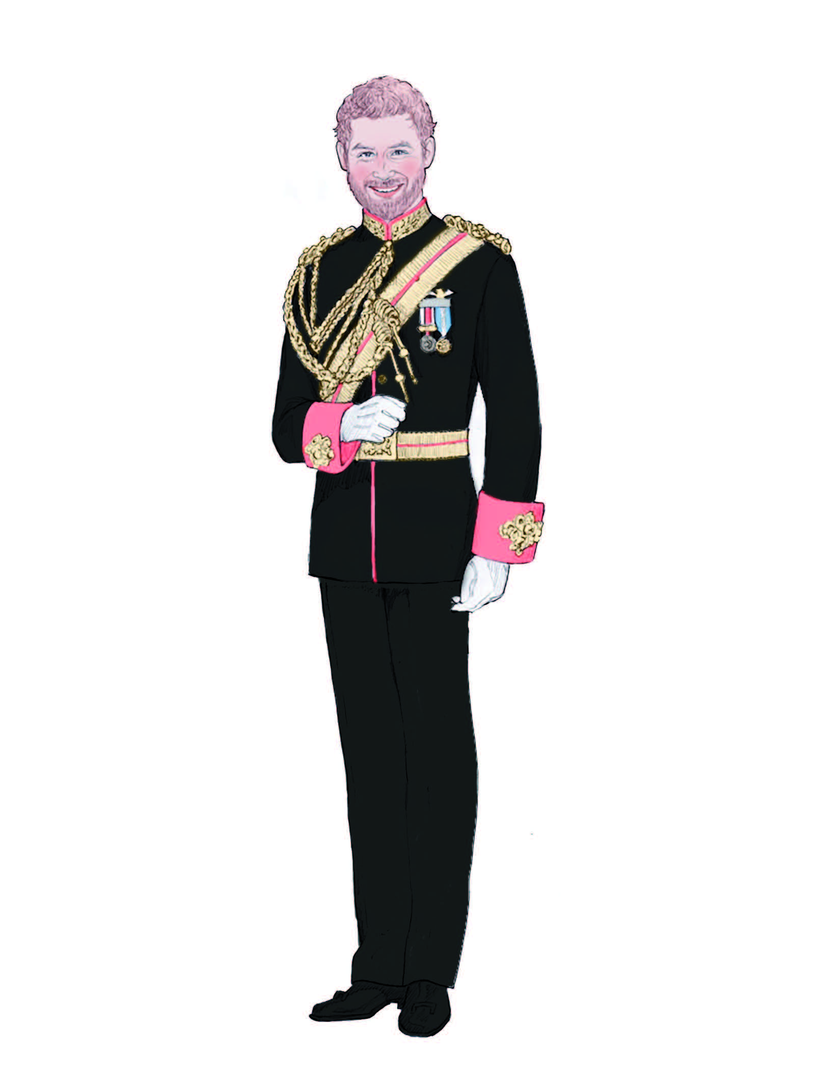 Prince Harry illustration by Ashton-Drake