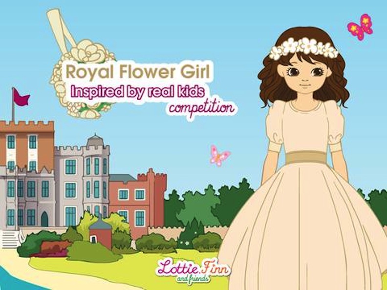 Royal Flower Girl illustration for Lottie Dolls
