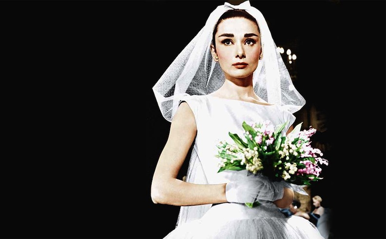 Audrey Hepburn "Funny Face" Givenchy wedding gown