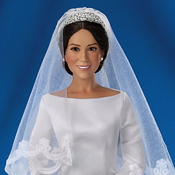 Up-close photo of Meghan Markle doll