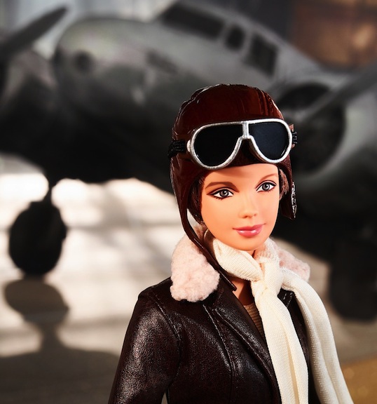 Amelia Earhart doll in cap