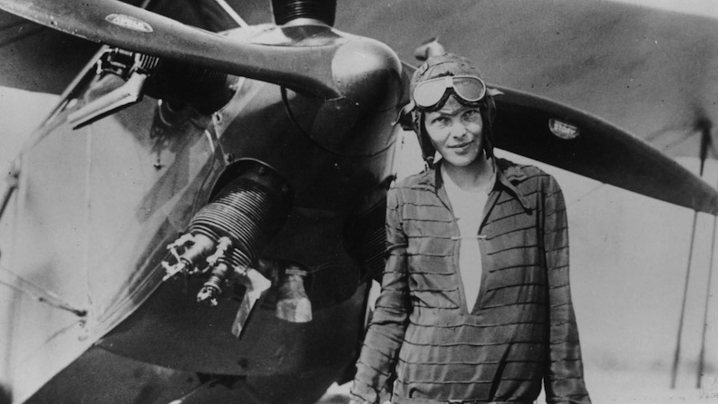 Real-life Amelia Earhart by plane