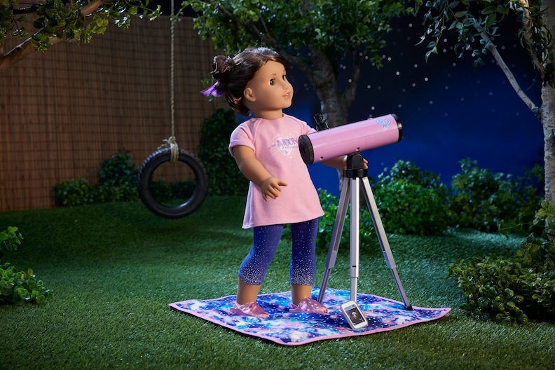 American Girl Luciana with telescope