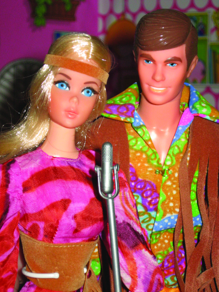 Live Action Barbie and Ken in 1971. Ken had another new head mold and showed that mod is groovy.