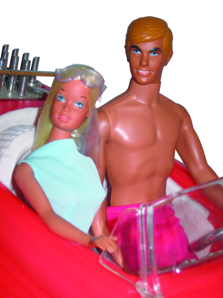 In the 1970s, being tan was in, as shown by Malibu Barbie and Ken.