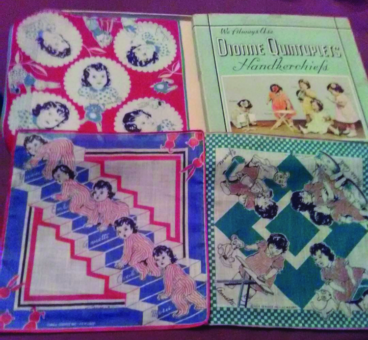 Dionne quintuplet handkerchiefs