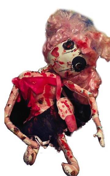 A Zombie Valentine? A gift straight from a still-beating heart? Harvey made this 31-inch-long Crazy Spooky Doll.