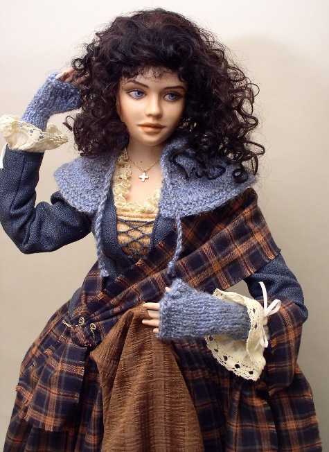 Monica Reo of Creations in Porcelain frequently fashions dolls that depict women of bygone generations. Her homage to “Outlander” attracted a lot of attention.