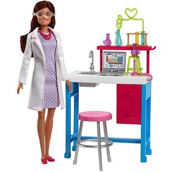Barbie interacts with Mattel’s science lab.