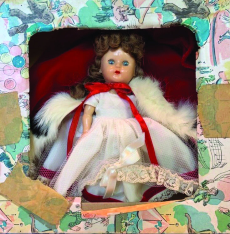 An 8-inch hard plastic Queen for a Day doll from the collection of Elaine Pardee.