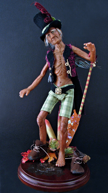 Wisakecah the Mud Fairy, released in 2007, is Kassity Allison’s first successful figurative sculpture. The hand-painted 7-inch-tall character is made of polymer clay and wears a handmade outfit. Allison received a 2008 Doll of The Year Industry’s Choice Award for the sculpture.