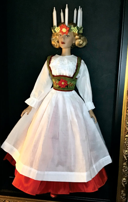 Mary Basden: “Tonner Roxie doll dressed in Kish St. Lucia outfit.”
