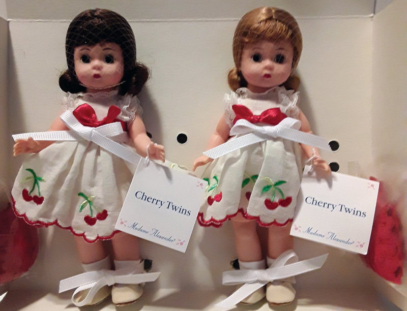 These reproduction Cherry Twins dolls were part of the Alexander Doll Company’s Classics Collection in 1999.