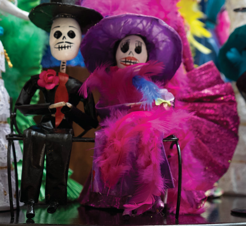 Day of the Dead dolls in Cancun, Mexico.