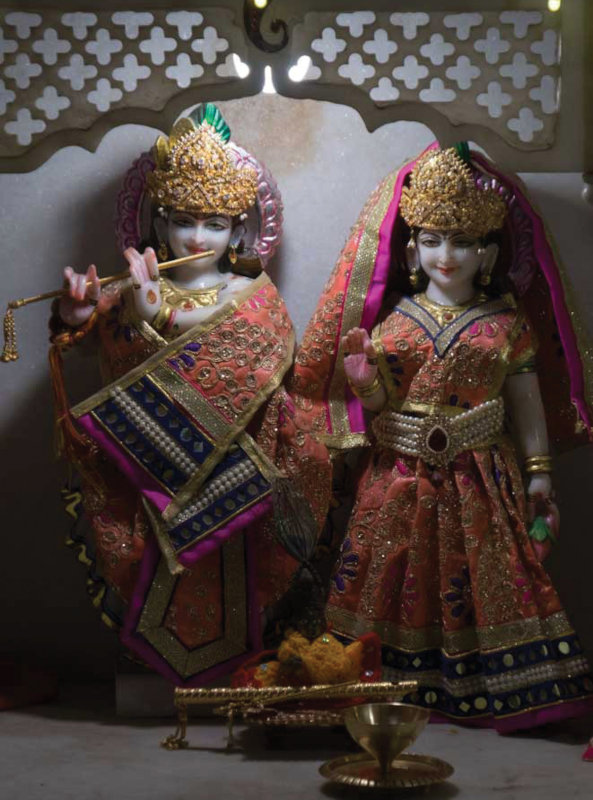 Many Hindu households in India have detailed, elaborately dressed dolls representing Hindu gods in a special niche. I want to go back to India and buy more doll jewelry because it’s gorgeous, and you can buy all different sizes depending on what doll you have in mind. Whole shops are devoted to doll jewelry for Hindu household gods.