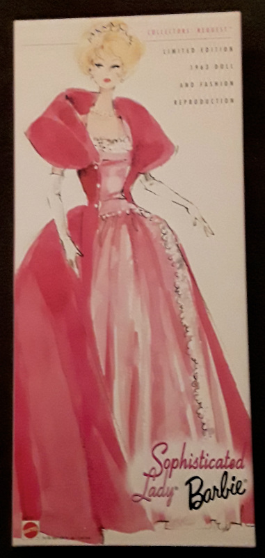 The box for Mattel's reproduction Sophisticated Lady Barbie doll, released in 1999.