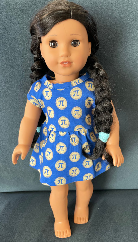Blueberry Pi doll dress