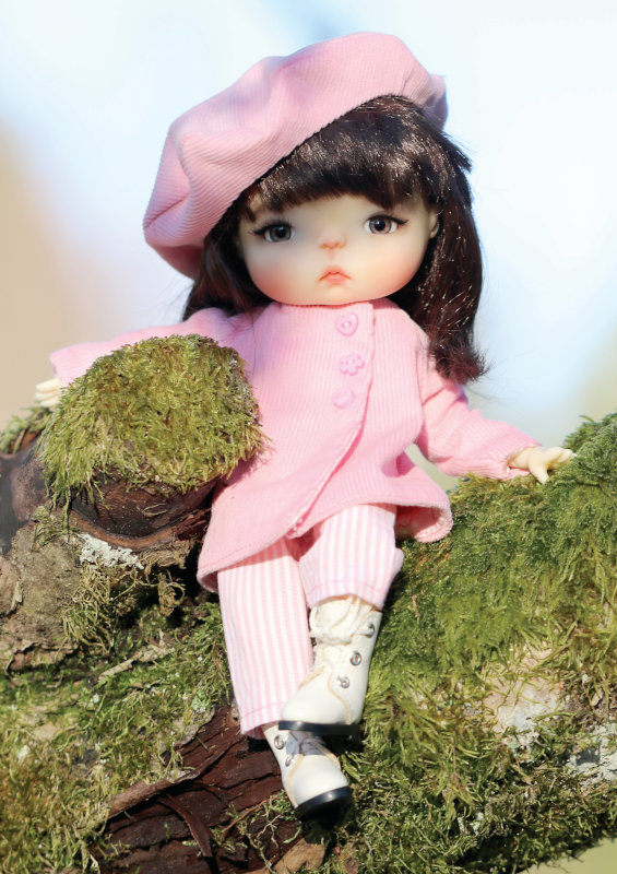 Meadow Dolls' Makki is a 20 cm (apr. 7.8 inches) BJD cast in fair resin.