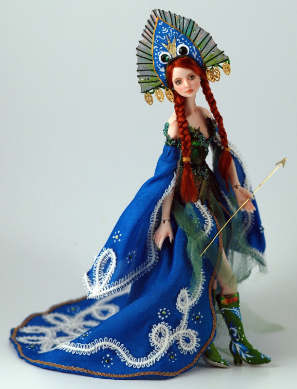 The fairy tale of The Frog Princess has influenced Russian artists across all media. Maryina created this doll version of the heroine.