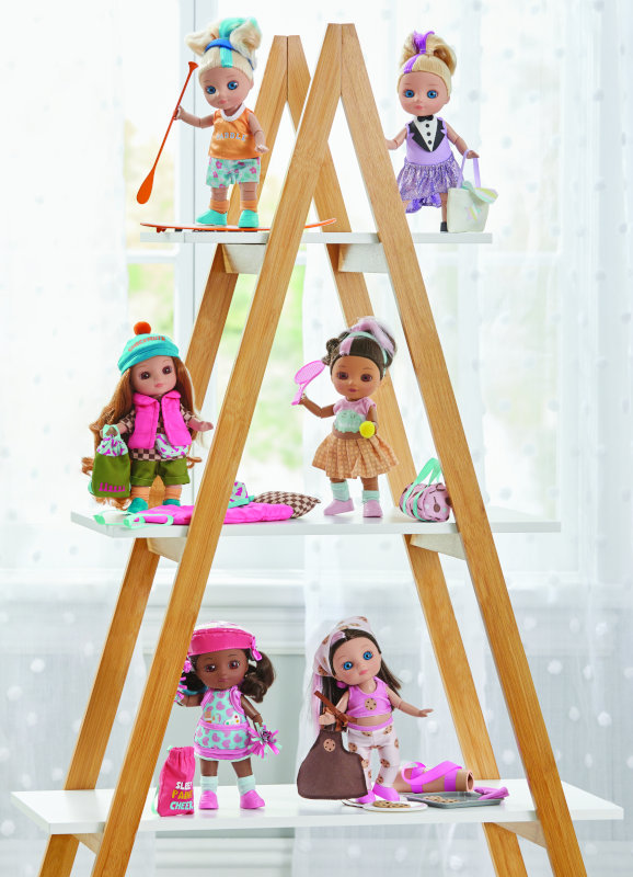 Madame Alexander’s It’s All Me Dolls combine their hobbies for mash-up fun! These 8-inch dolls each have apparel and accessories for two exciting activities, proof that girls can do it all! The It’s All Me line is scheduled to reach store shelves in August.