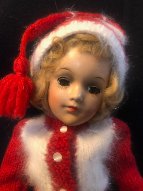Close-up of all-composition Mary Hoyer doll.