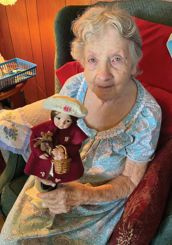 Customer Tabetha Waite commissioned a child doll based on her grandmother, Wanda Sue.
