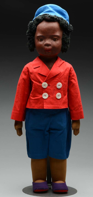 Milwaukee WPA 22-inch Little Black Sambo doll, all original. Photo courtesy of Morphy Auctions