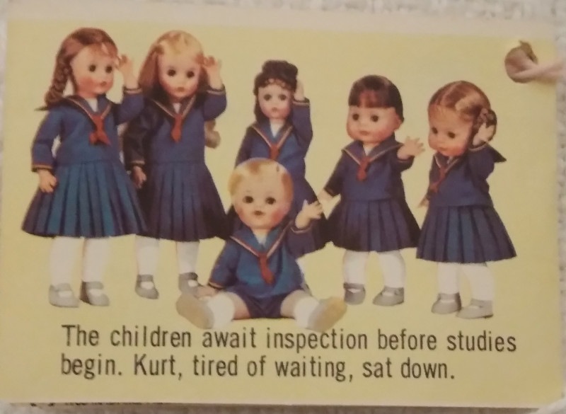 The first Sound of Music doll set, released in 1965, consisted of six children in matching outfits. These dolls are very rare today.