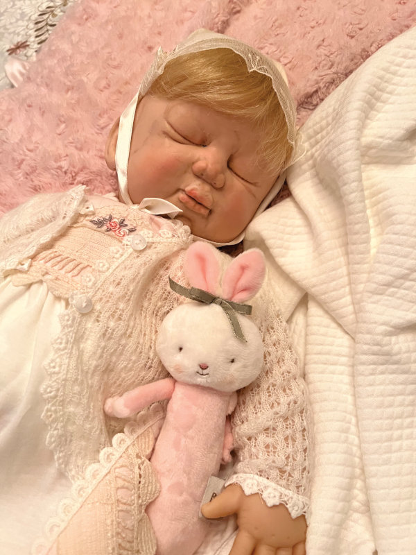 Chloe, one of Stoehr’s two new silicone baby dolls.