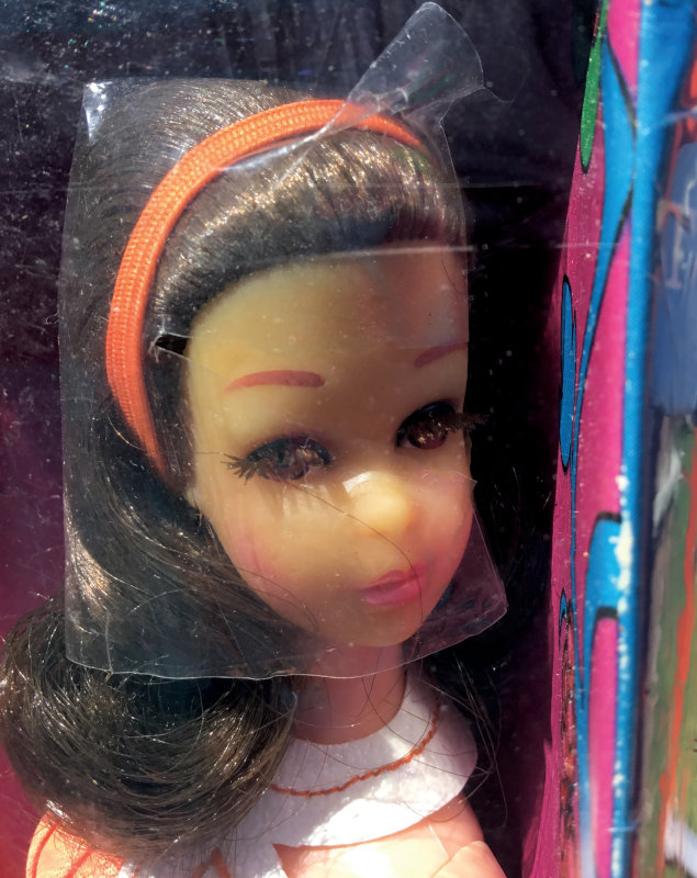 This version of Mattel's Francie has a long hairstyle with no bangs.