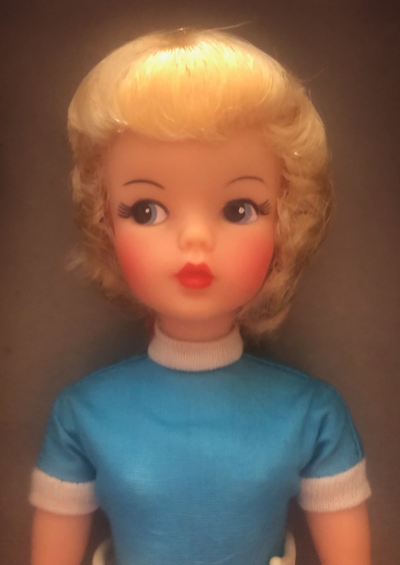 A closeup of the original Tammy doll.