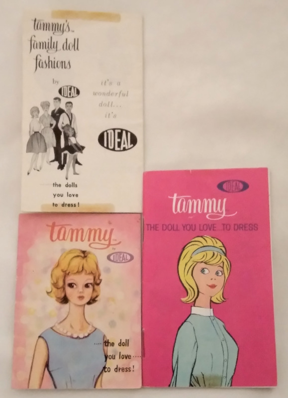Three booklets featuring Ideal's Tammy and the Tammy's Family Doll Fashions.