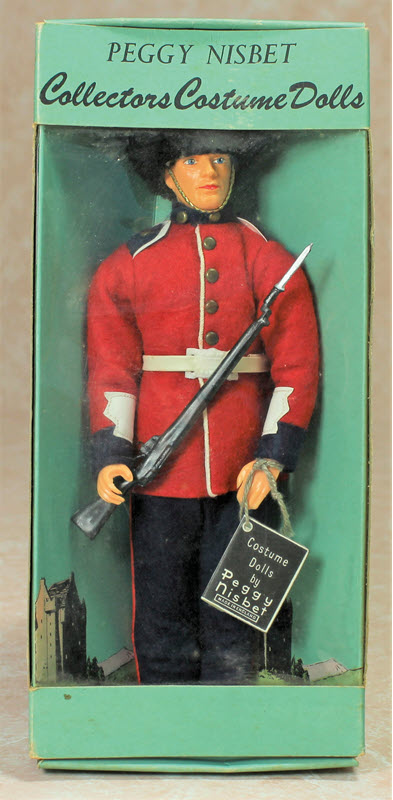 The Grenadier Guardsman’s scarlet jacket and bearskin hat.