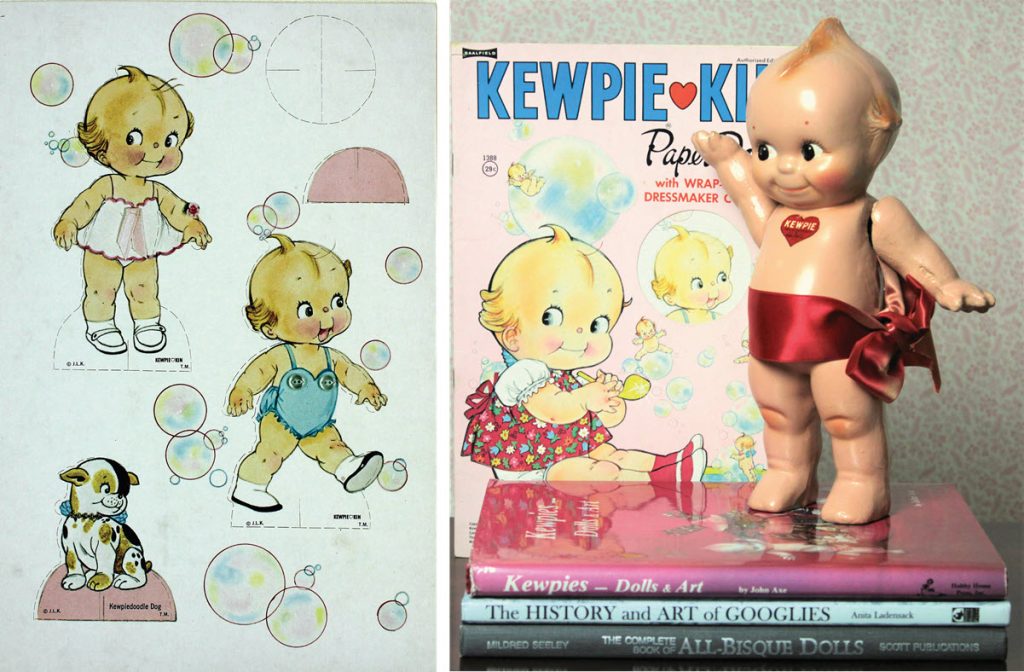 kewpie doll with kewpie paper dolls