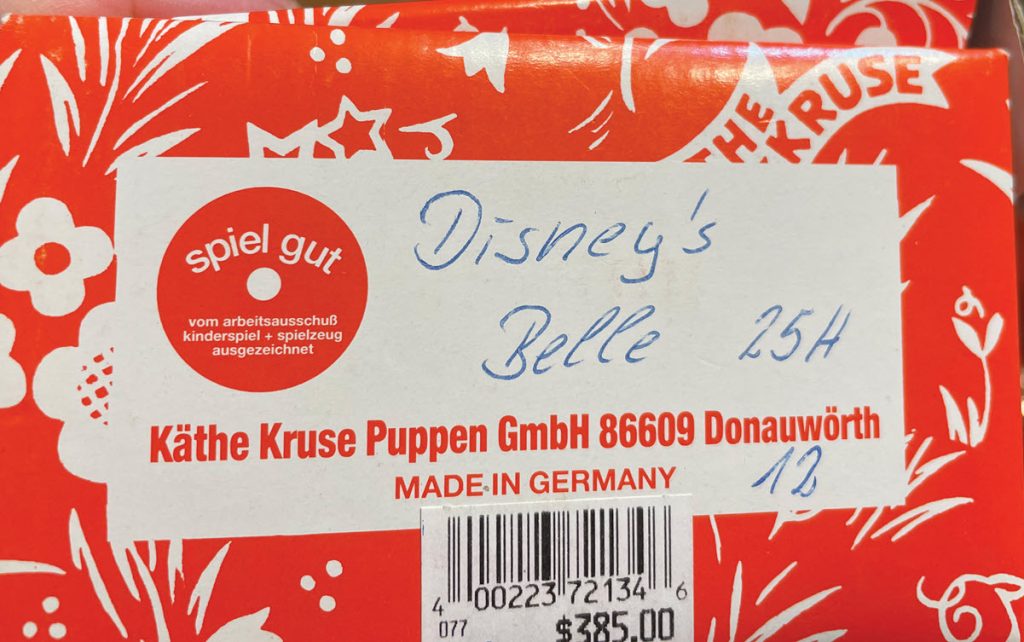 disney belle collectible doll box
